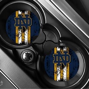 Notre Dame Car Coasters Absorbent Set of (2)